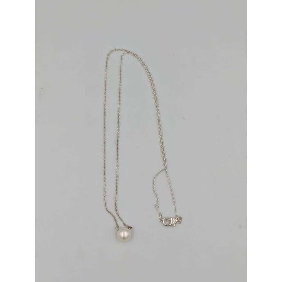 Pre-owned Tiffany & Co Silver Elsa Peretti White Pearl Pendant Necklace - Picture 2 of 12